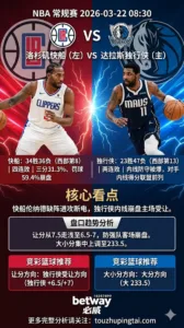 NBA常规赛 快船 vs 独行侠 快船四连败伦纳德缺阵进攻断电 独行侠主场受让仍有安全边际