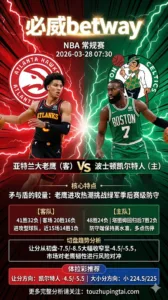 NBA常规赛 老鹰 vs 凯尔特人 老鹰14胜1负热潮来袭 凯尔特人让分收窄仍占主场优势