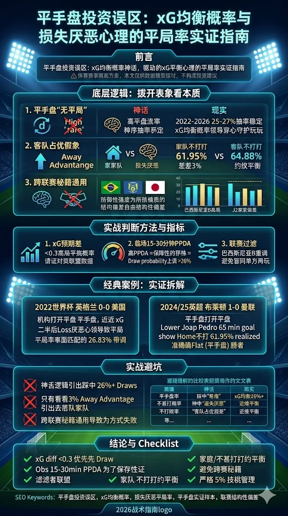 平手盘投资误区：xG均衡概率与损失厌恶心理的平局率实证指南