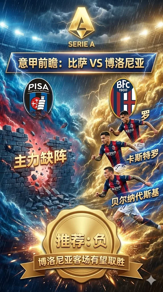 意甲前瞻 比萨VS博洛尼亚：保级泥潭遇上欧战先锋，博洛尼亚反客为主底气足