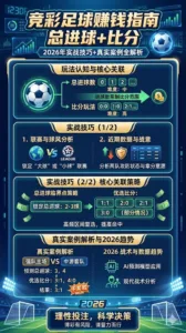 竞彩足球总进球+比分怎么玩才赚钱？2026年实战技巧+真实案例全解析