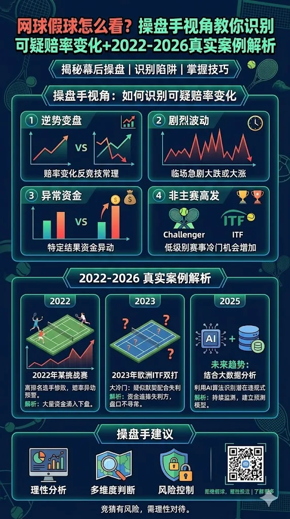 网球假球怎么看？操盘手视角教你识别可疑赔率变化+2022-2026真实案例解析
