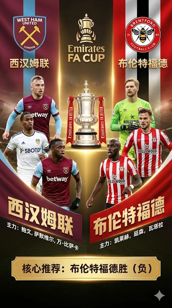 英足总杯前瞻 西汉姆联VS布伦特福德：铁锤帮主场显疲态，客场龙小蜜蜂欲反客为主
