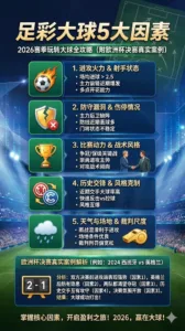 足彩 大球5大因素 2026赛季玩转大球全攻略（附欧洲杯决赛真实案例）