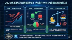 足彩 大球升水后小球概率更高 2026赛季均注仍亏损 但3步验证能避坑