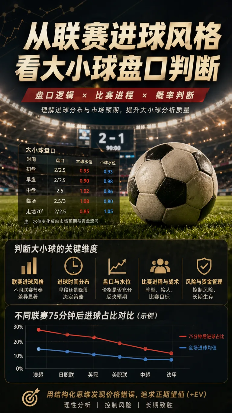 从联赛进球风格看大小球盘口判断