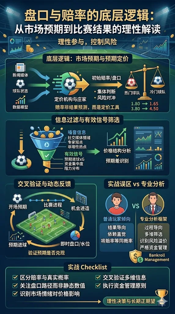 盘口与赔率的底层逻辑：从市场预期到比赛结果的理性解读