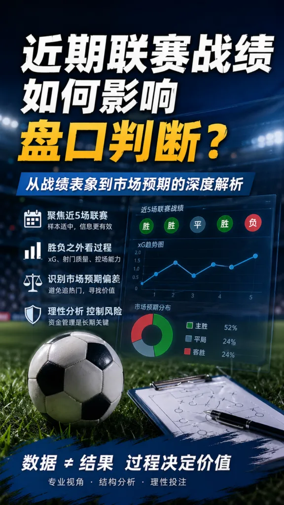 近期联赛战绩分析中的盘口判断逻辑