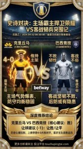巴西乙前瞻 克里丘马VS巴西竞技：主场连胜气势正盛，防线稳固成赢球关键