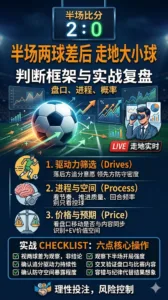 半场两球差后的走地大小球判断框架实战复盘