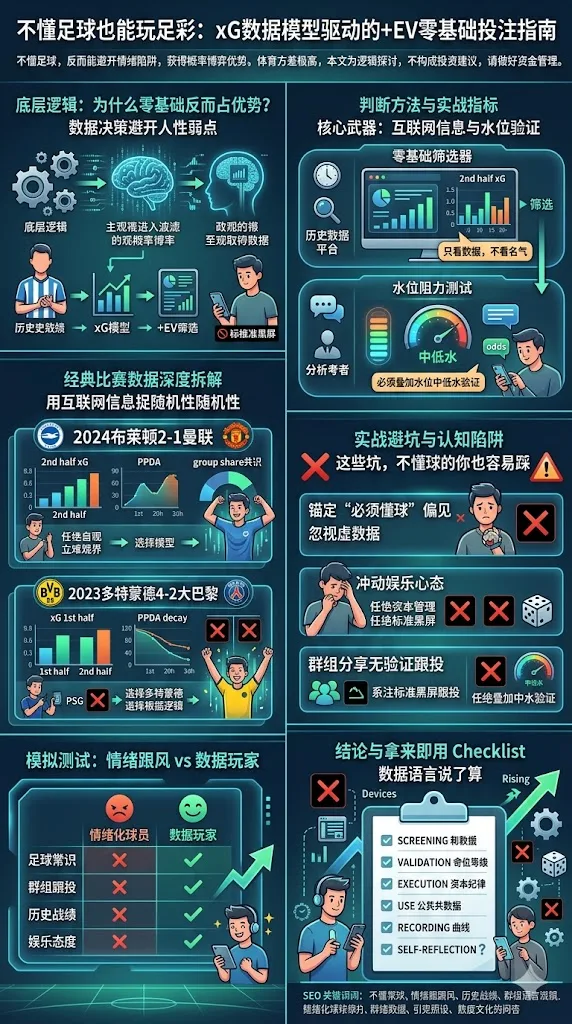 不懂足球也能玩足彩：xG数据模型驱动的+EV零基础投注指南