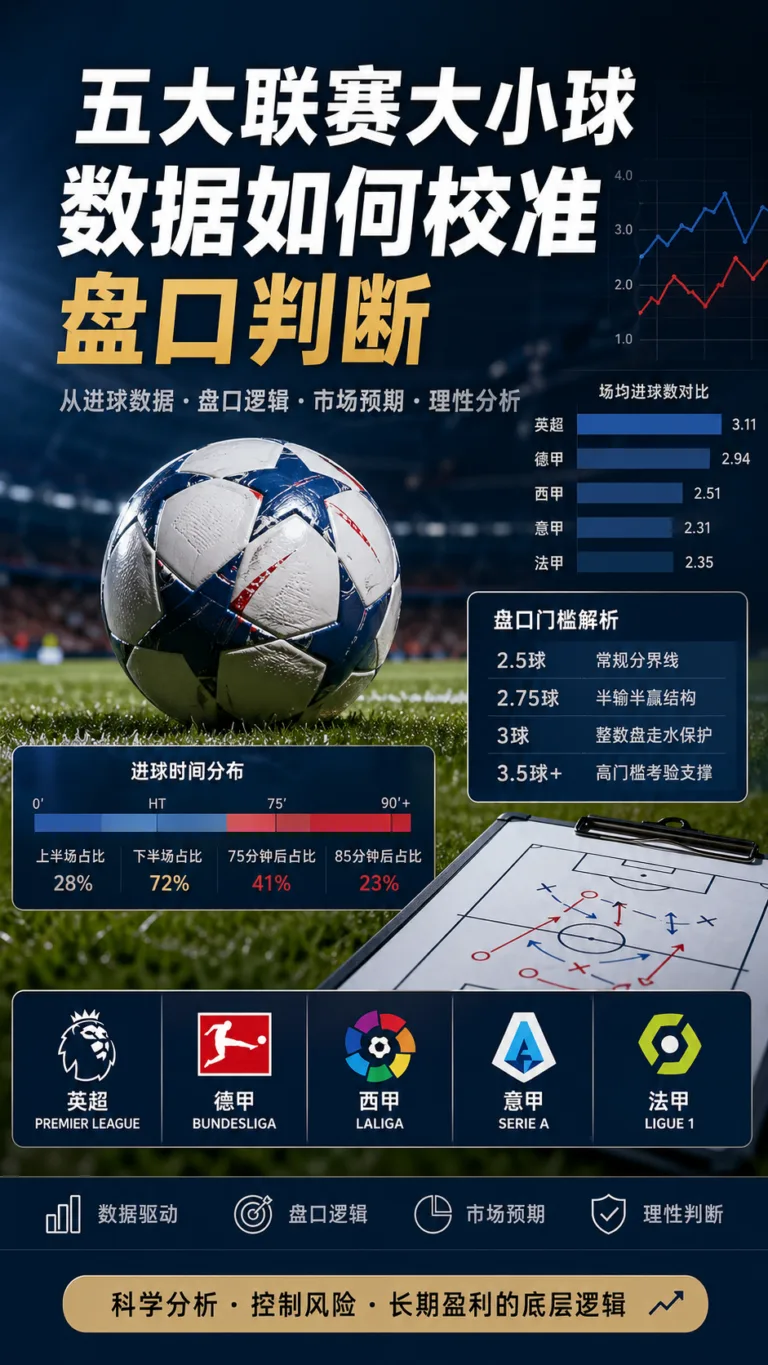 五大联赛大小球数据如何校准盘口判断