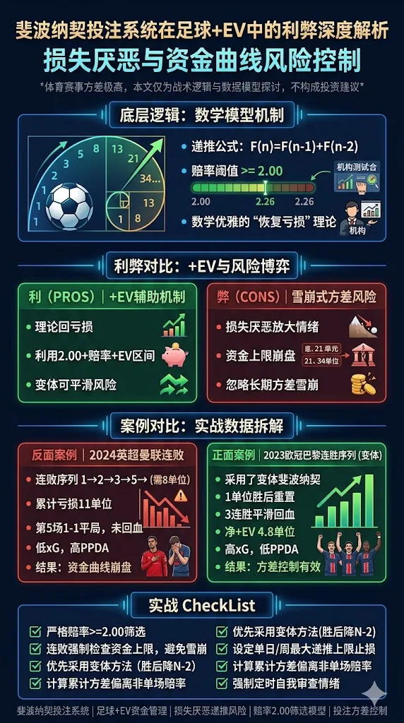 斐波纳契投注系统在足球+EV中的利弊深度解析：损失厌恶与资金曲线风险控制