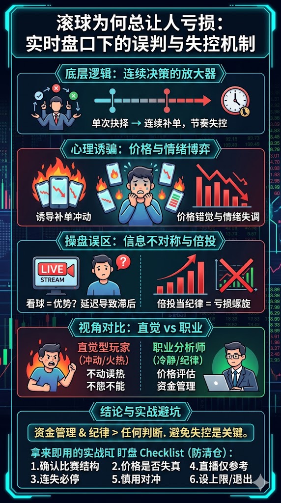 滚球为何总让人亏损：实时盘口下的误判与失控机制
