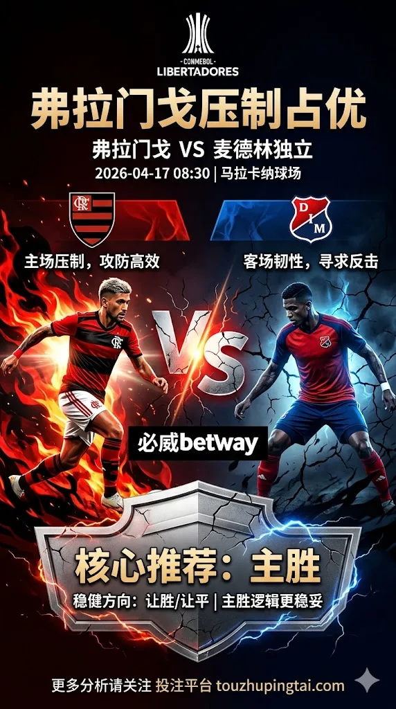 解放者杯前瞻 弗拉门戈 VS 麦德林独立：主场压制占优，深盘之下更看赢球方式