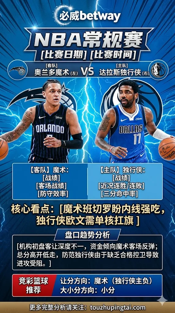 NBA 常规赛 魔术 vs 独行侠 魔术深陷帅位危机盼反弹，独行侠彻底摆烂意在选秀