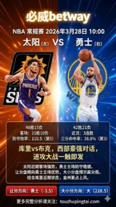 NBA季后赛 太阳 vs 勇士 太阳主场让分更值得追随，小分也有支撑