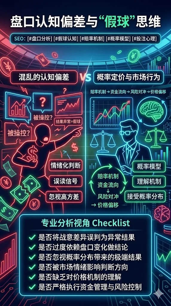 盘口认知偏差与假球迷思：从概率定价到市场行为解析