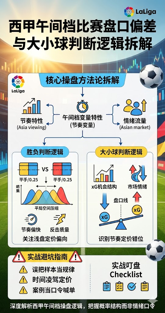 西甲午间档比赛盘口偏差与大小球判断逻辑拆解