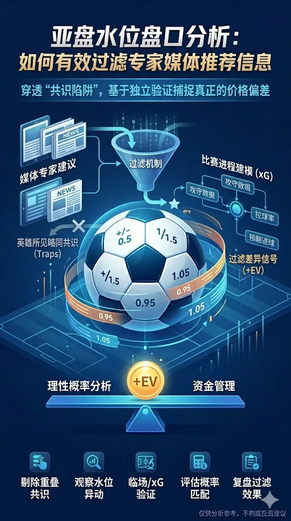 亚盘水位盘口分析：如何有效过滤专家媒体推荐信息