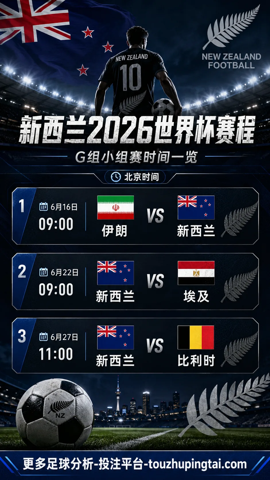 新西兰2026世界杯何时开踢？