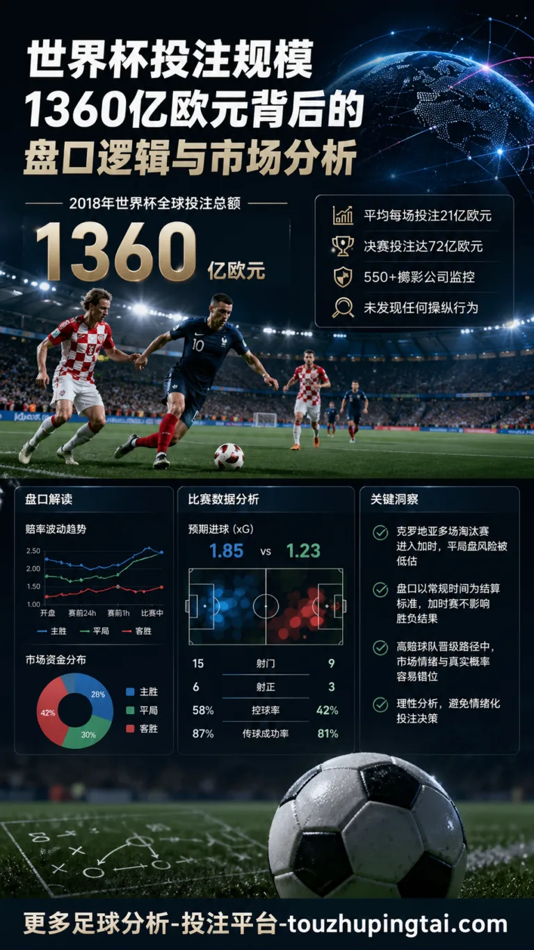世界杯投注规模与盘口误判：从1360亿欧元看市场结构偏差