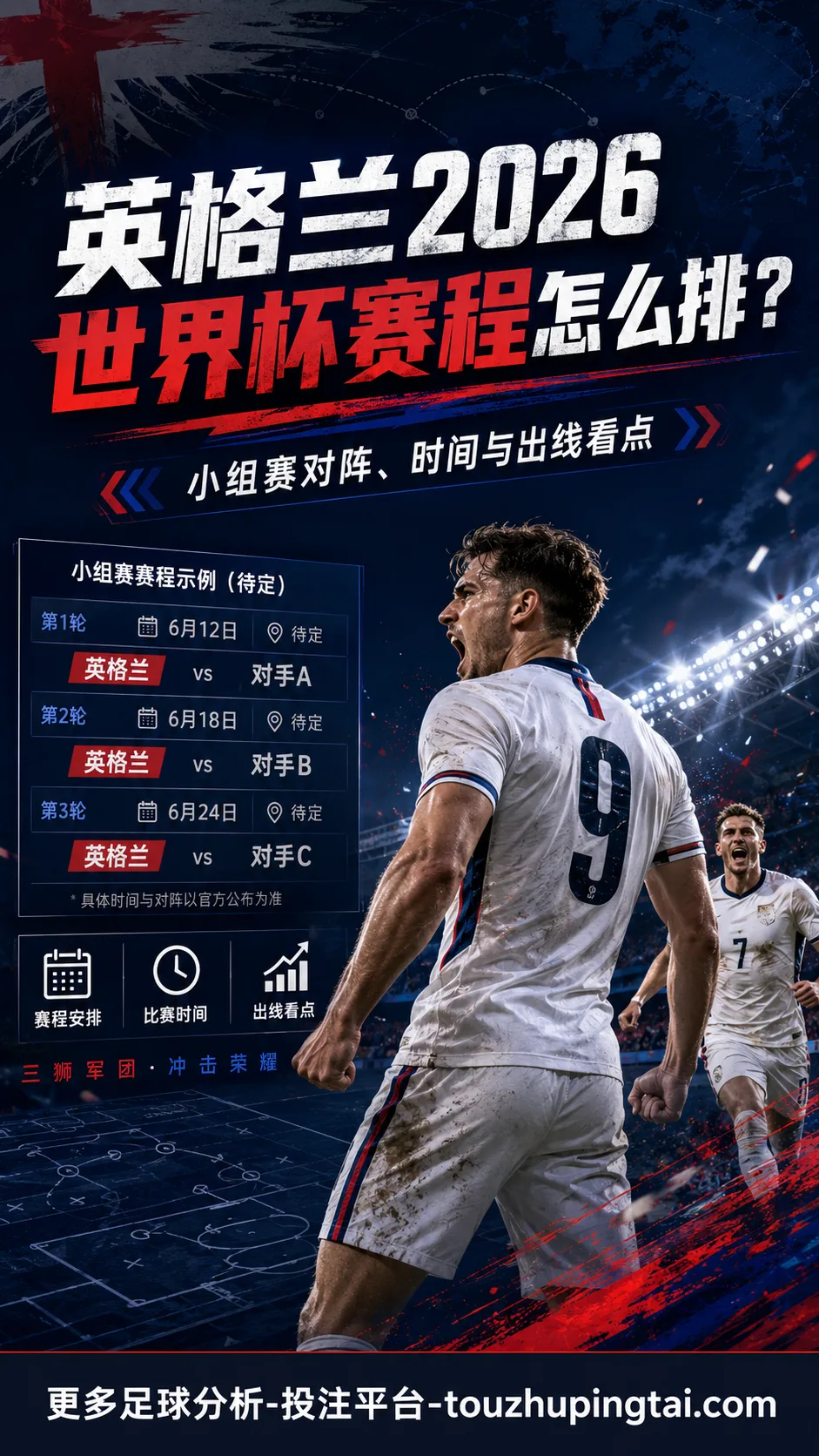 英格兰2026世界杯赛程怎么排？