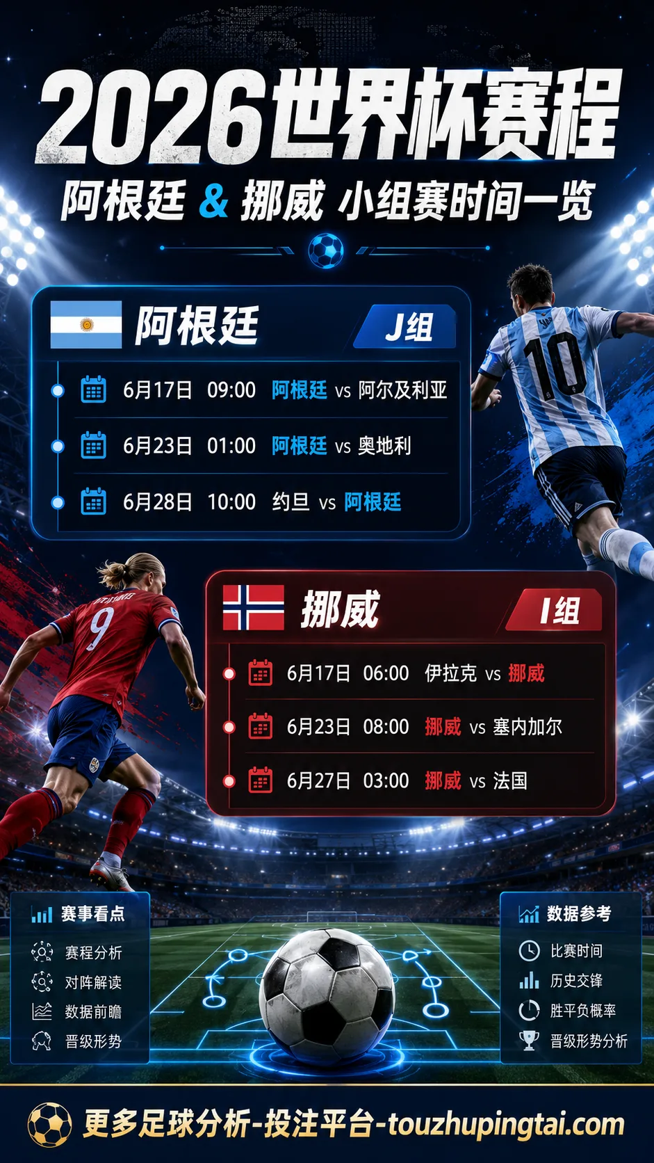 2026世界杯阿根廷挪威赛程怎么安排？