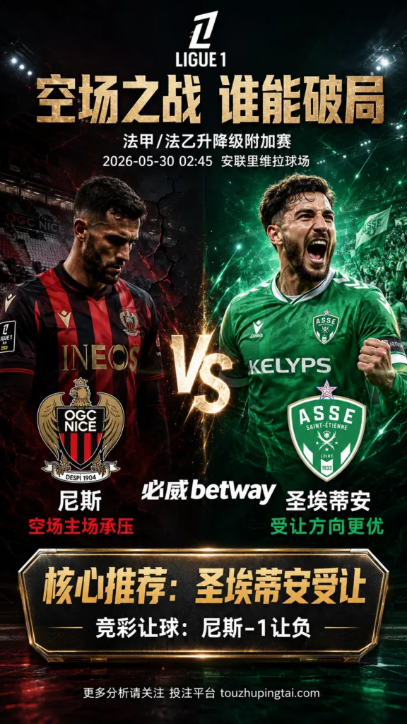 法甲前瞻 尼斯 VS 圣埃蒂安：空场削弱主场优势，深盘更看净胜阻力