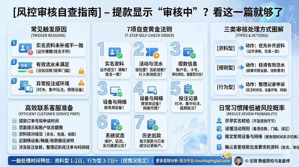 提款审核状态与自查流程示意