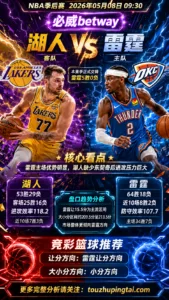 NBA季后赛 湖人 vs 雷霆 雷霆主场深盘仍有基本面支撑