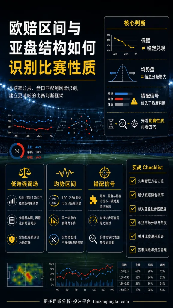 欧赔区间与亚盘结构如何识别比赛性质
