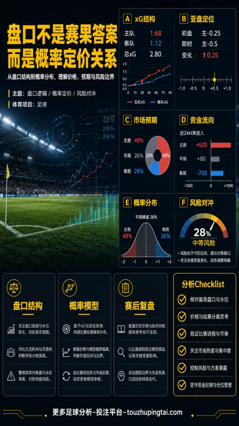 盘口不是赛果答案而是概率定价关系