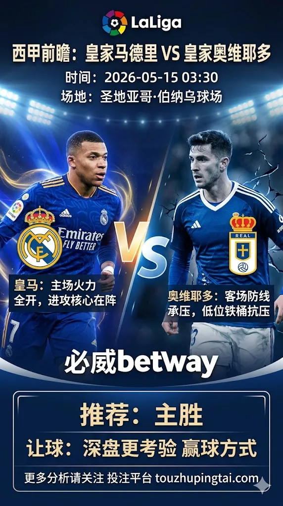 西甲前瞻 皇家马德里 VS 皇家奥维耶多：强弱分层清晰，深盘更考验赢球方式