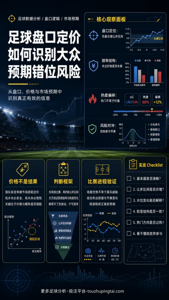 足球盘口定价如何识别大众预期错位风险
