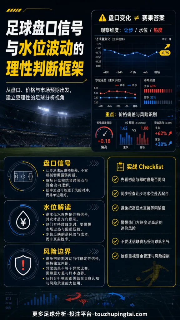 足球盘口信号与水位波动的理性判断框架