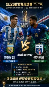 2026世界杯淘汰赛三十二强 阿根廷 VS 佛得角：阿根廷优势清晰，深盘成色取决于早段效率