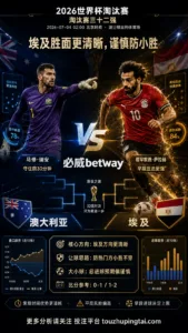 2026世界杯淘汰赛三十二强 澳大利亚 VS 埃及：埃及胜面更清晰，澳大利亚身体对抗制造阻力
