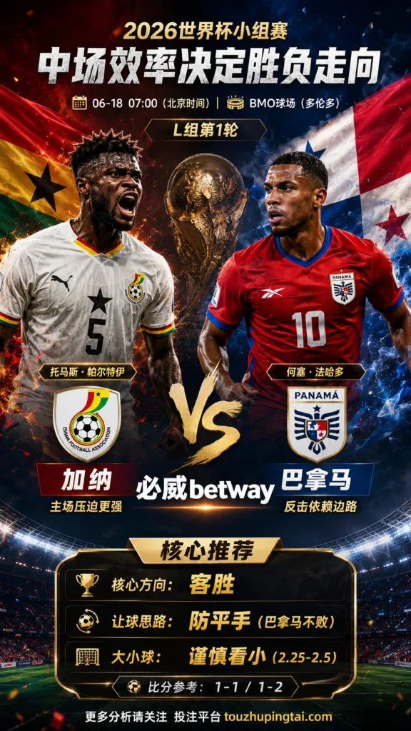 2026世界杯小组赛L组第1轮 加纳 VS 巴拿马：平衡盘分歧明显，中场效率决定胜负走向