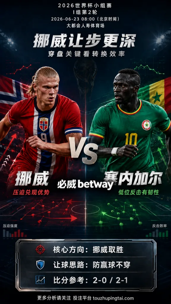 2026世界杯小组赛I组第2轮 挪威 VS 塞内加尔：挪威让步更深，穿盘关键看转换效率
