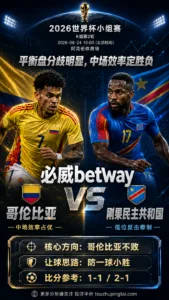 2026世界杯小组赛K组第2轮 哥伦比亚 VS 刚果民主共和国：平衡盘分歧明显，中场效率决定胜负走向