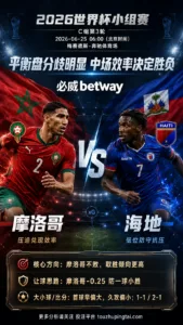 2026世界杯小组赛C组第3轮 摩洛哥 VS 海地：平衡盘分歧明显，中场效率决定胜负走向