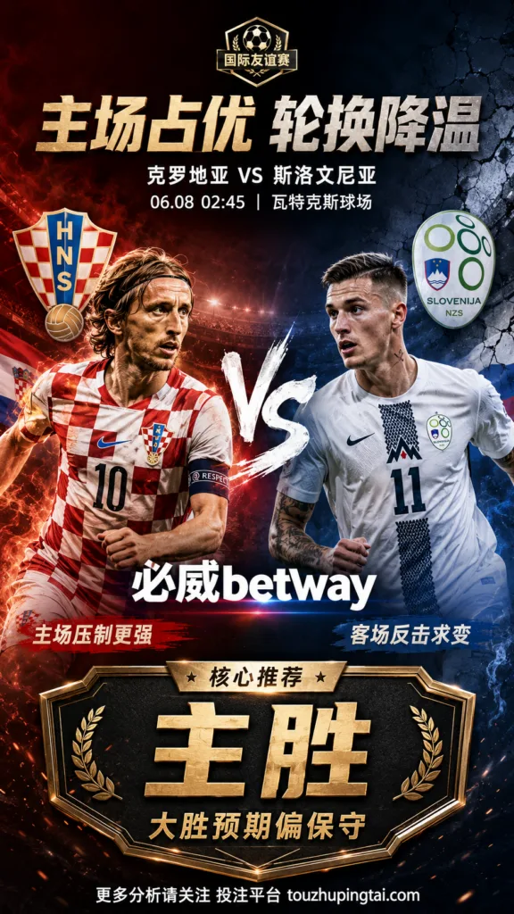 国际友谊赛前瞻 克罗地亚 VS 斯洛文尼亚：主队优势明显但轮换削弱大胜预期