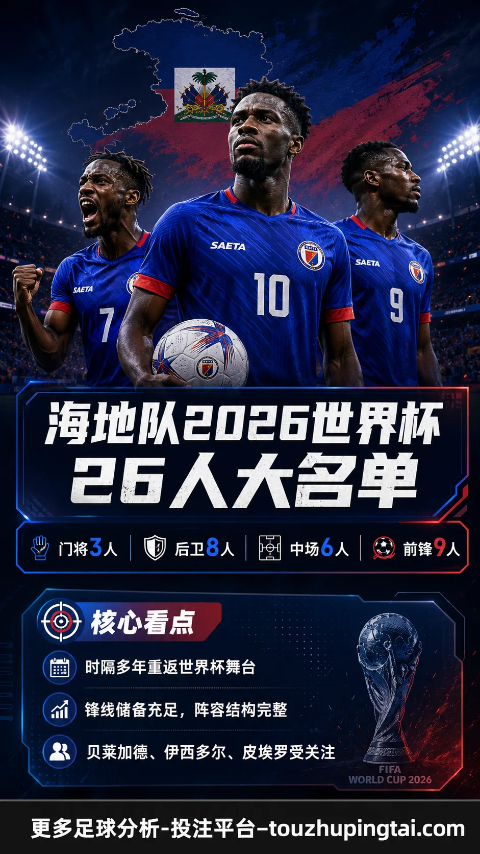 海地队2026世界杯名单有哪些人?
