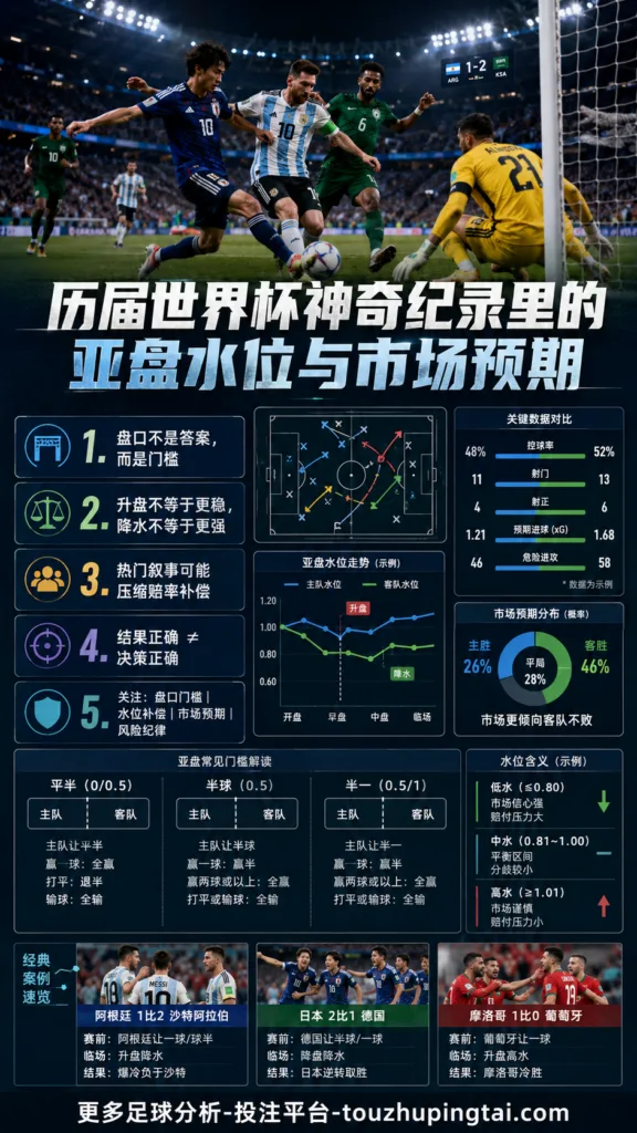 历届世界杯神奇纪录里的亚盘水位与市场预期