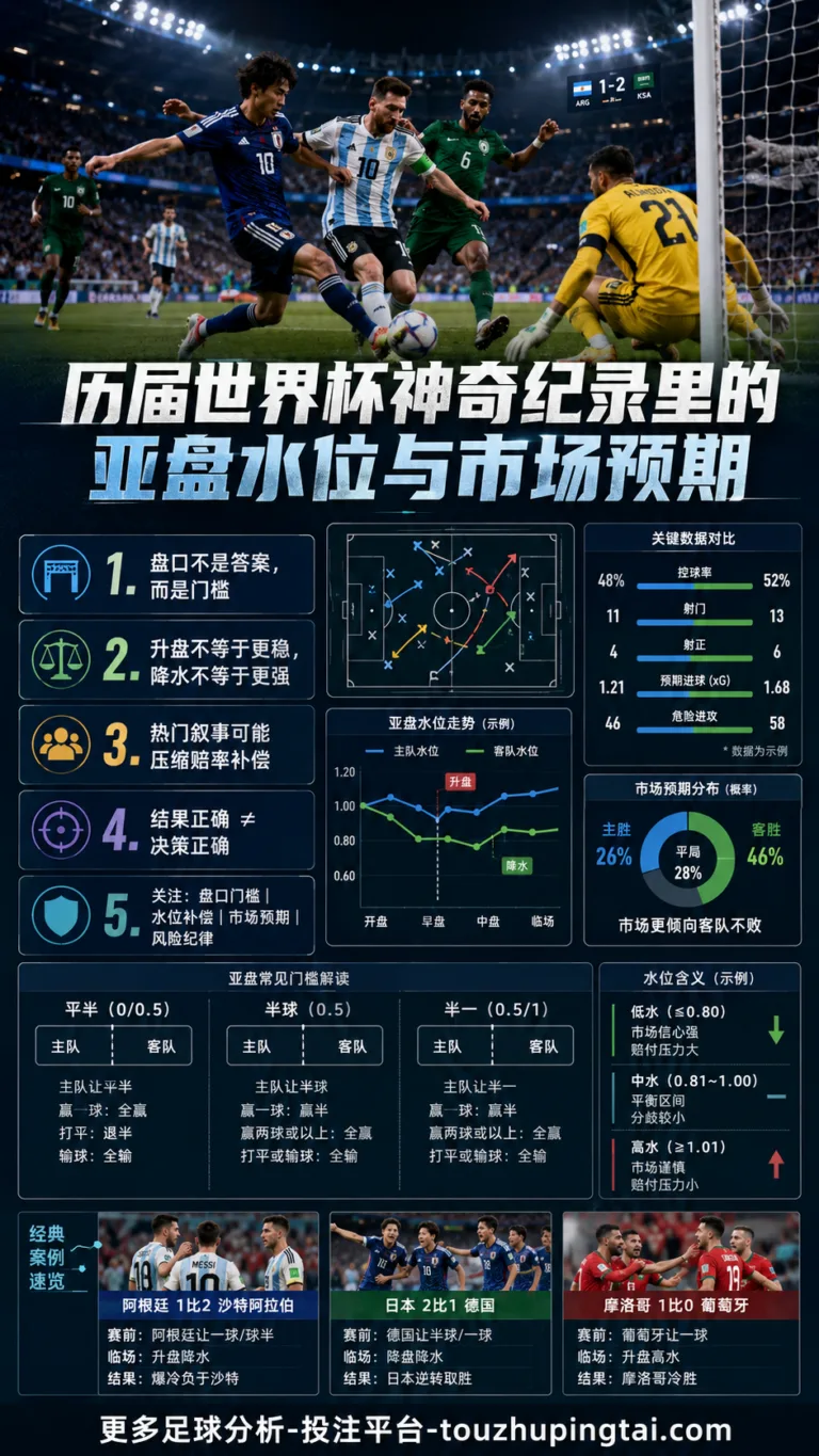 历届世界杯神奇纪录里的亚盘水位与市场预期