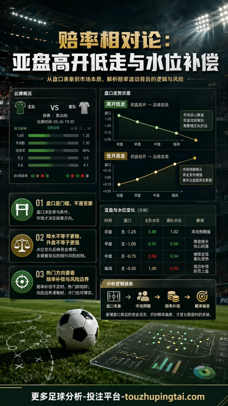 赔率相对论：亚盘高开低走与水位补偿