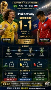 世界杯2014八分之一决赛：巴西 vs 智利 复盘｜1比1之后，巴西点球过关