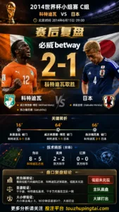世界杯2014小组赛：科特迪瓦 vs 日本 复盘｜日本先进球，科特迪瓦完成结果反转