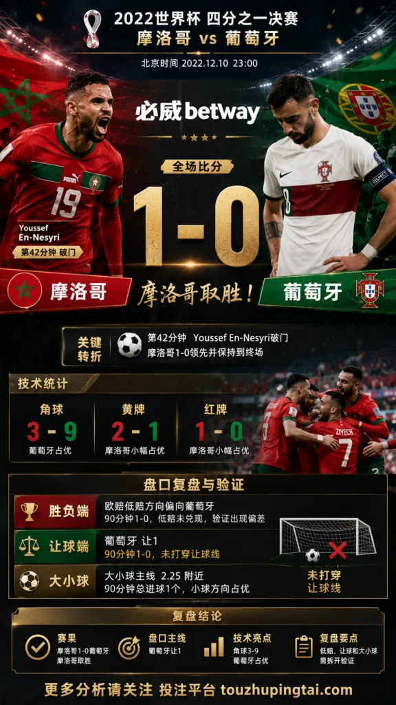 世界杯2022四分之一决赛：摩洛哥 vs 葡萄牙 复盘｜1比0验证赛前强弱